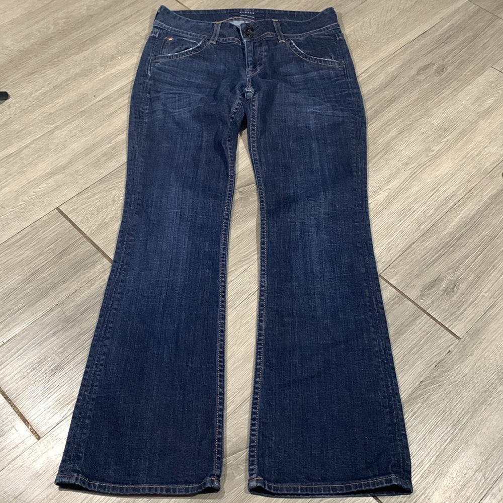 Hudson Beth‎ Mid-Rise Baby Bootcut Stretch Dark Wash Jeans size 28 - Picture 6 of 14